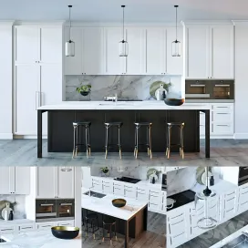 Black white kitchen